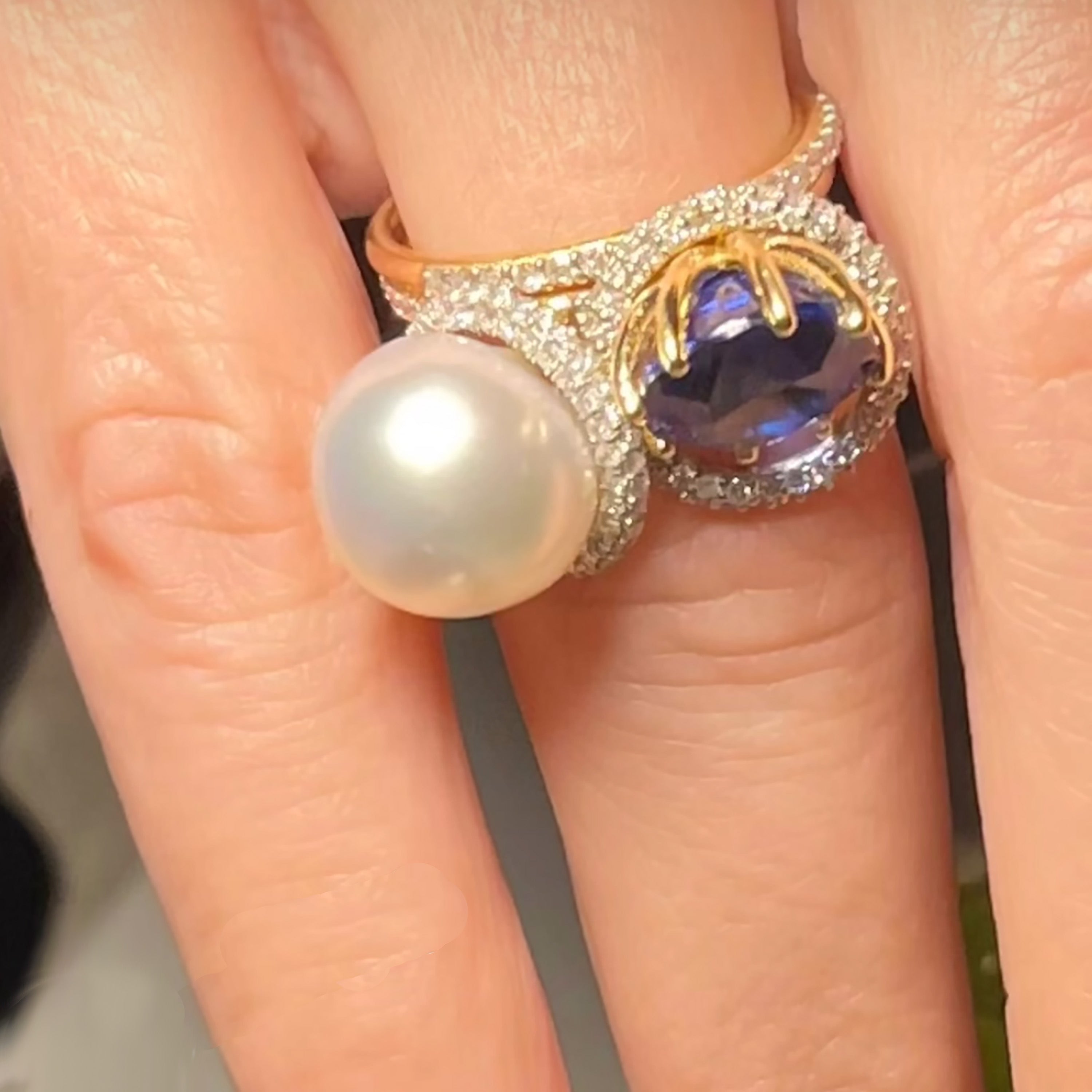 Kyanite and Diamond Classic Twist Ring Ring Carolyn Rodney