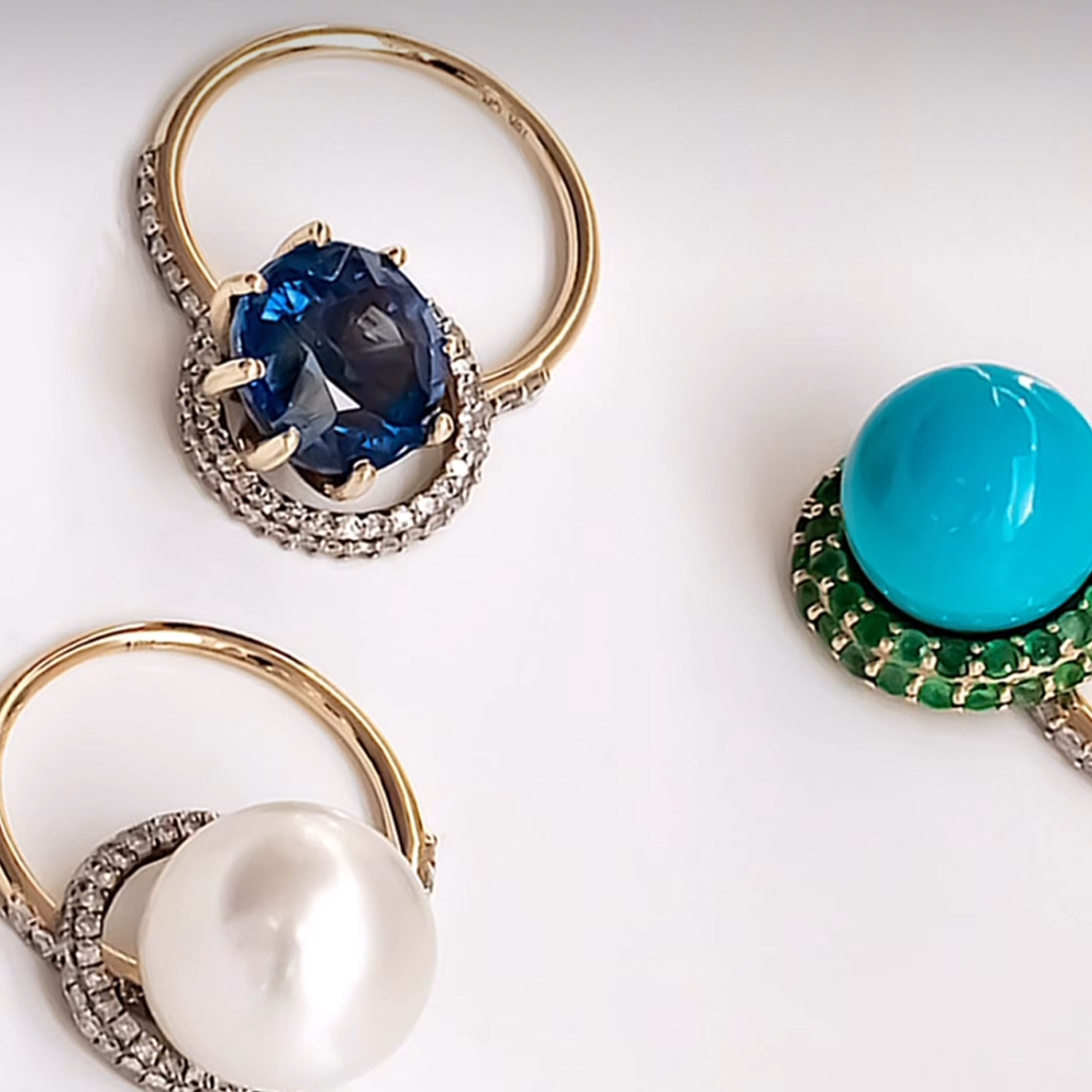 Sleeping Beauty Turquoise Diamond Classic Twist Ring Ring Carolyn Rodney