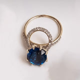 Kyanite and Diamond Classic Twist Ring Ring Carolyn Rodney