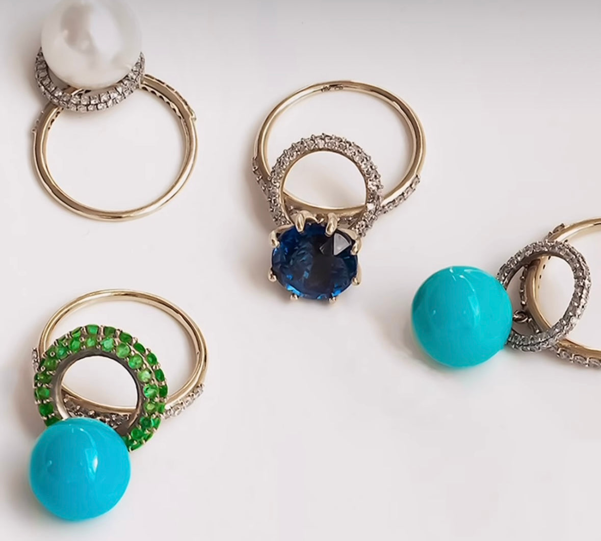 Sleeping Beauty Turquoise Diamond Classic Twist Ring Ring Carolyn Rodney