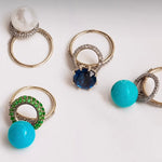 Sleeping Beauty Turquoise Diamond Classic Twist Ring Ring Carolyn Rodney