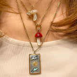 Magic Mushroom Charm with Pave Bail Charm Maura Green   