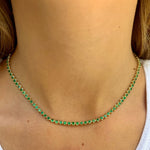 Classic Emerald Tennis Necklace Tennis Necklace Roseark Deux