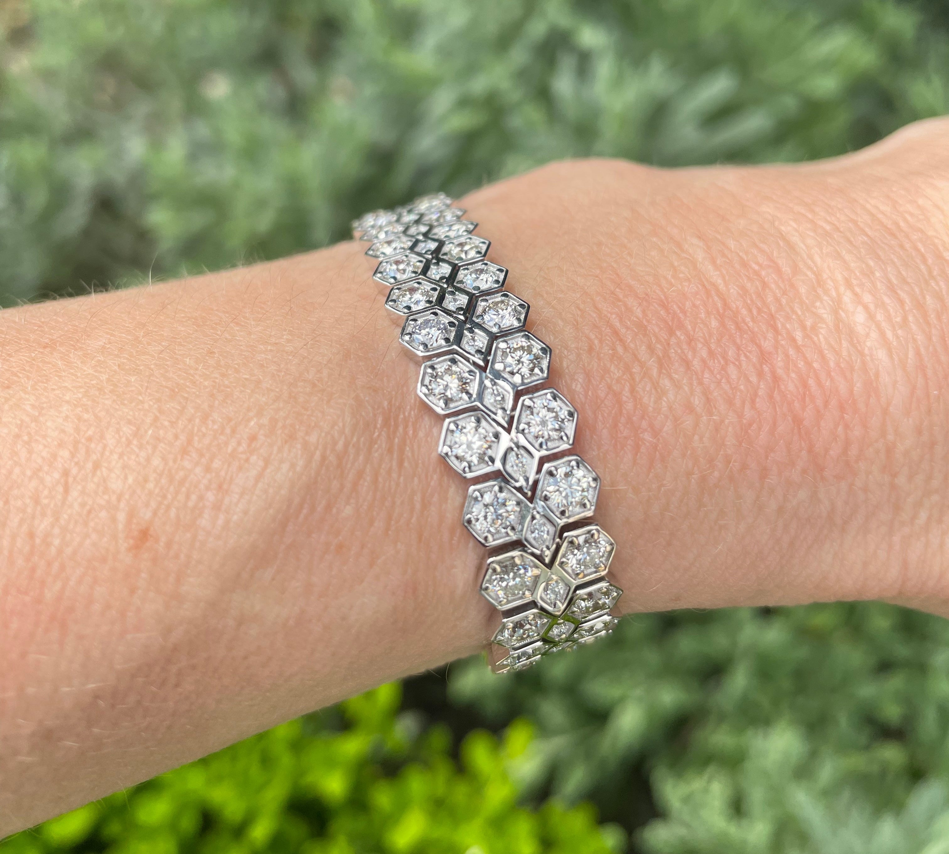 Double-Hex Marquise Tennis Bracelet Tennis Bracelet Roseark