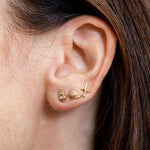 Snail Mini Studs Studs Maura Green Single