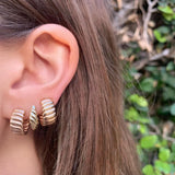 Twist Huggie Huggie Earrings Roseark Deux