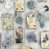 Hawk Moth Tarot Card Charm Charm Maura Green   