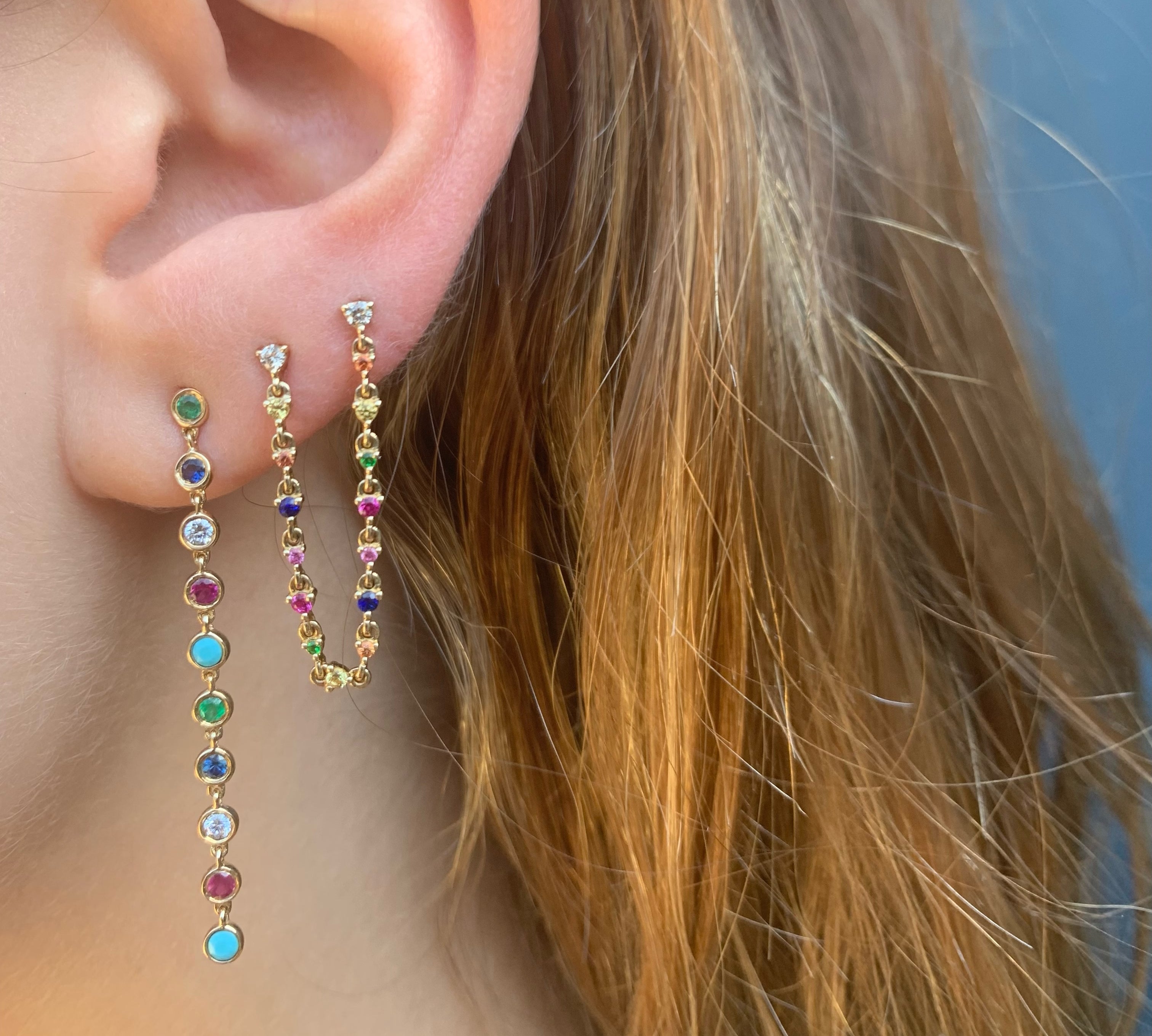 Rainbow Drop Earrings Drop Earrings Roseark Deux   