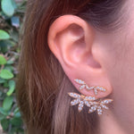 Lilly Front-Back Diamond Earrings Ear Jacket Earrings Jagga Jewelry