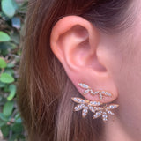 Lilly Front-Back Diamond Earrings Ear Jacket Earrings Jagga Jewelry