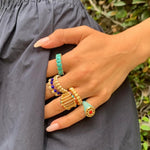 Hydrogen Enamel Diamond Ring, Size Two Band Ring Latelier Nawbar