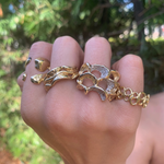 Triple Wave Ring Cocktail Ring Yakira Rona