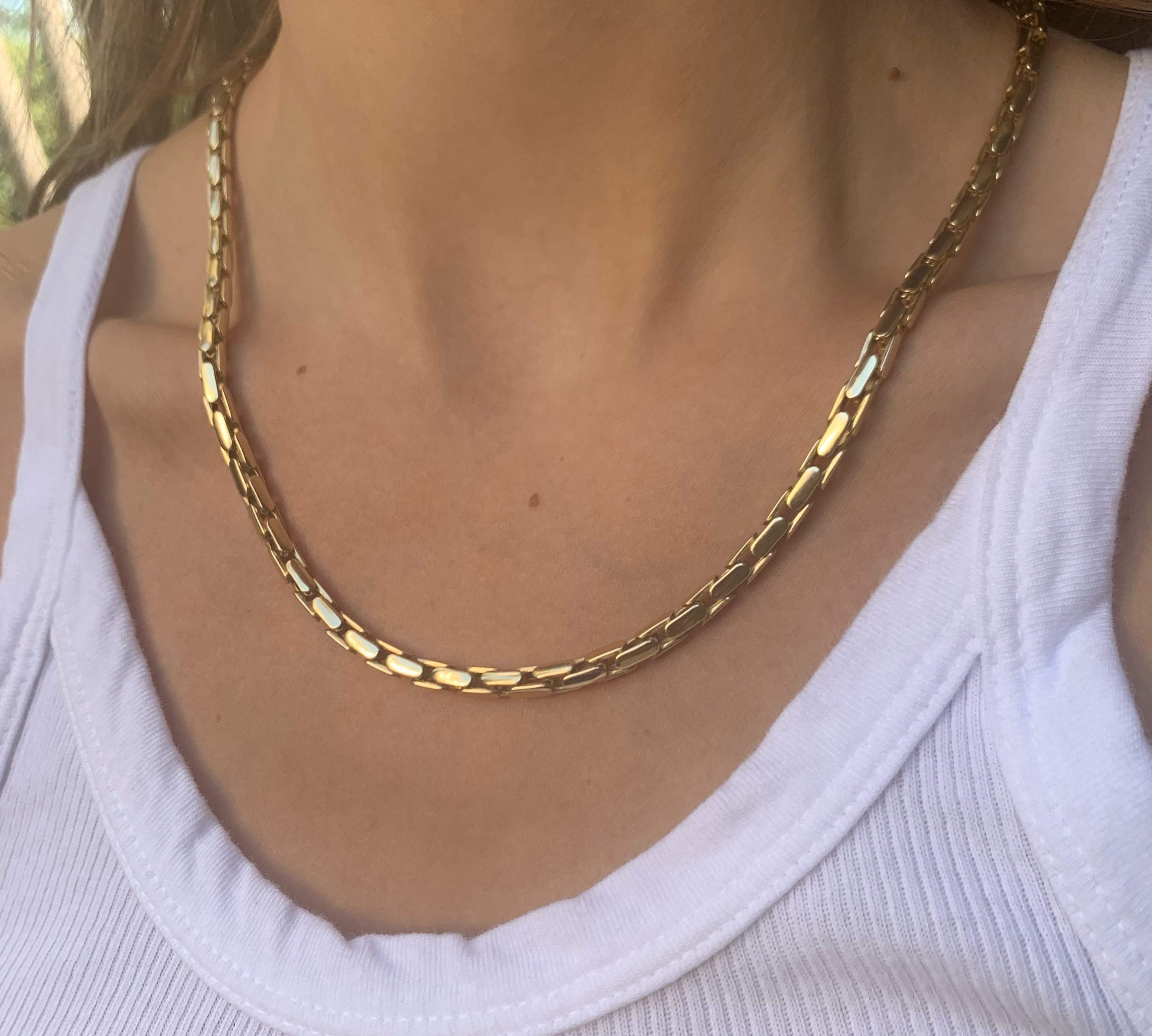 Chunky Gold Chain Chain Necklace Roseark Deux   