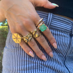 The Stem & Thorne Emerald Ring Cocktail Ring Roseark