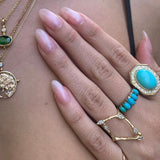 Antique Victorian Five-Stone Turquoise Ring Ring Roseark Vintage