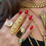 Distressed Honeycomb Ring Statement Ring Queen Vee