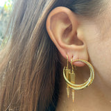 Triple Crescent Earrings Hoop Earrings Karma El-Khalil