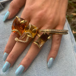 Madeira Citrine Snake on the Rocks Ring Statement Ring Perez Bitan