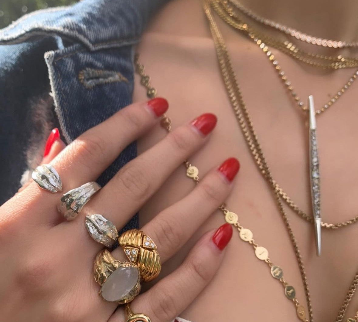 Mixed-Metal Vintage Spear Pendant Necklace Necklace Roseark Vintage