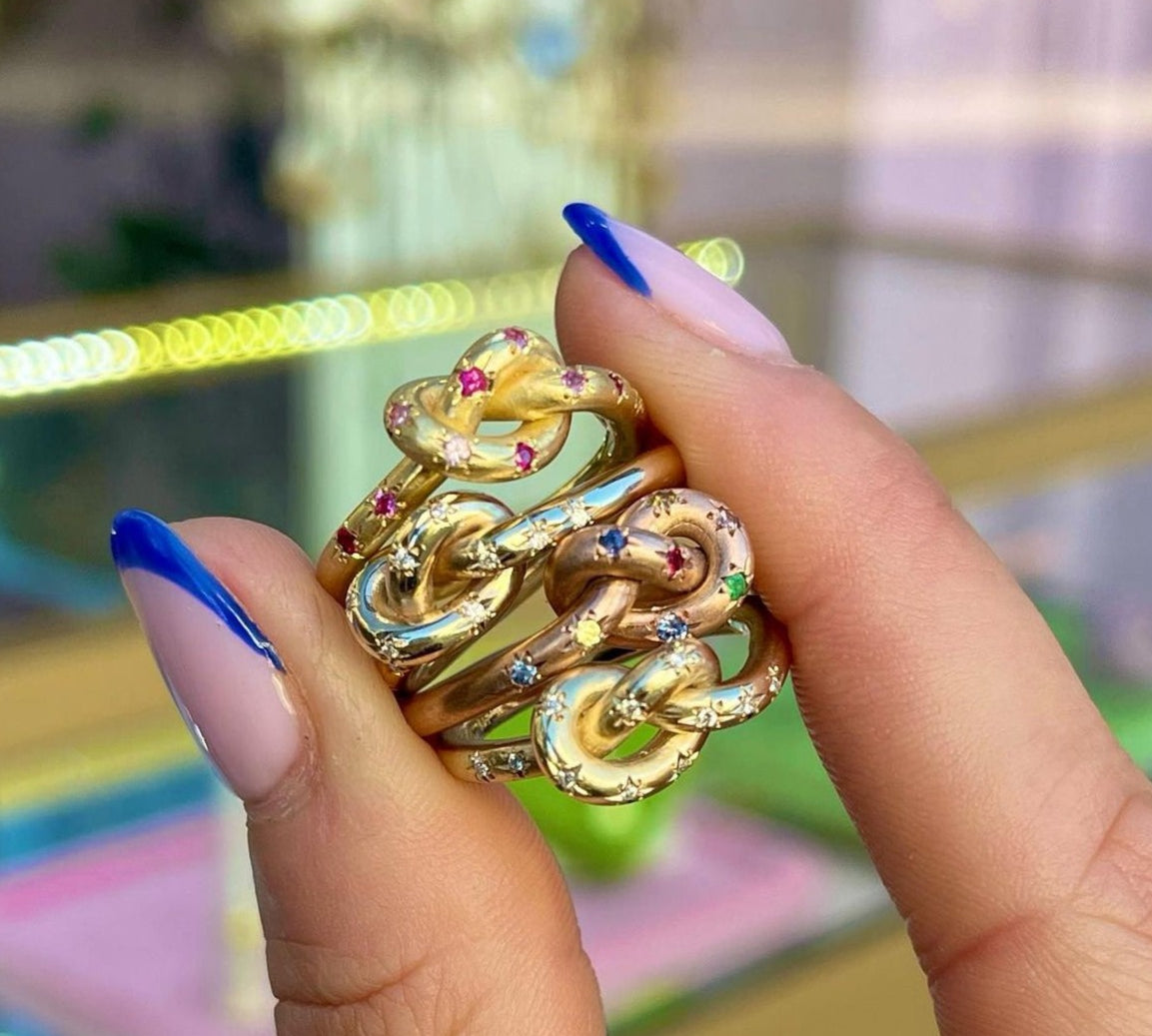 Pretzel Ring Hundreds and Thousands Ring Sarah Gardner Fine Jewelry