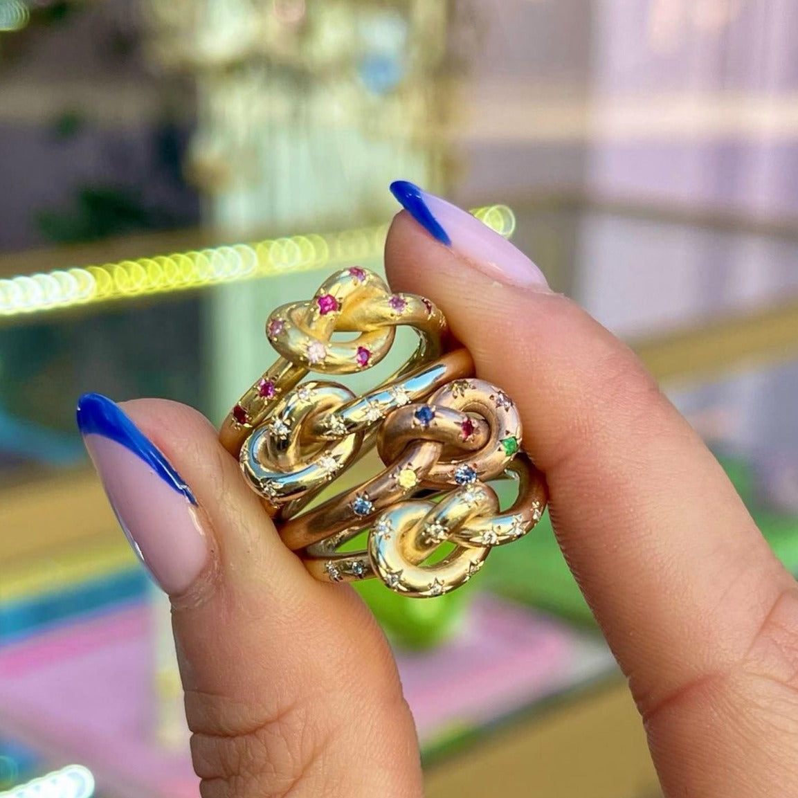 Pretzel Ring Hundreds and Thousands Ring Sarah Gardner Fine Jewelry