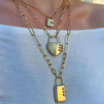 Gold Pave Mini Padlock Pendant Necklace Pendant Necklace James Banks Design