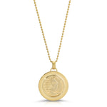 Lioness Coin Necklace, Large Pendant Necklace MAE + LANG 16 inch