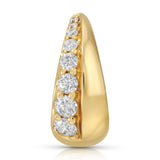 Prong-Set Thick Gold Huggies