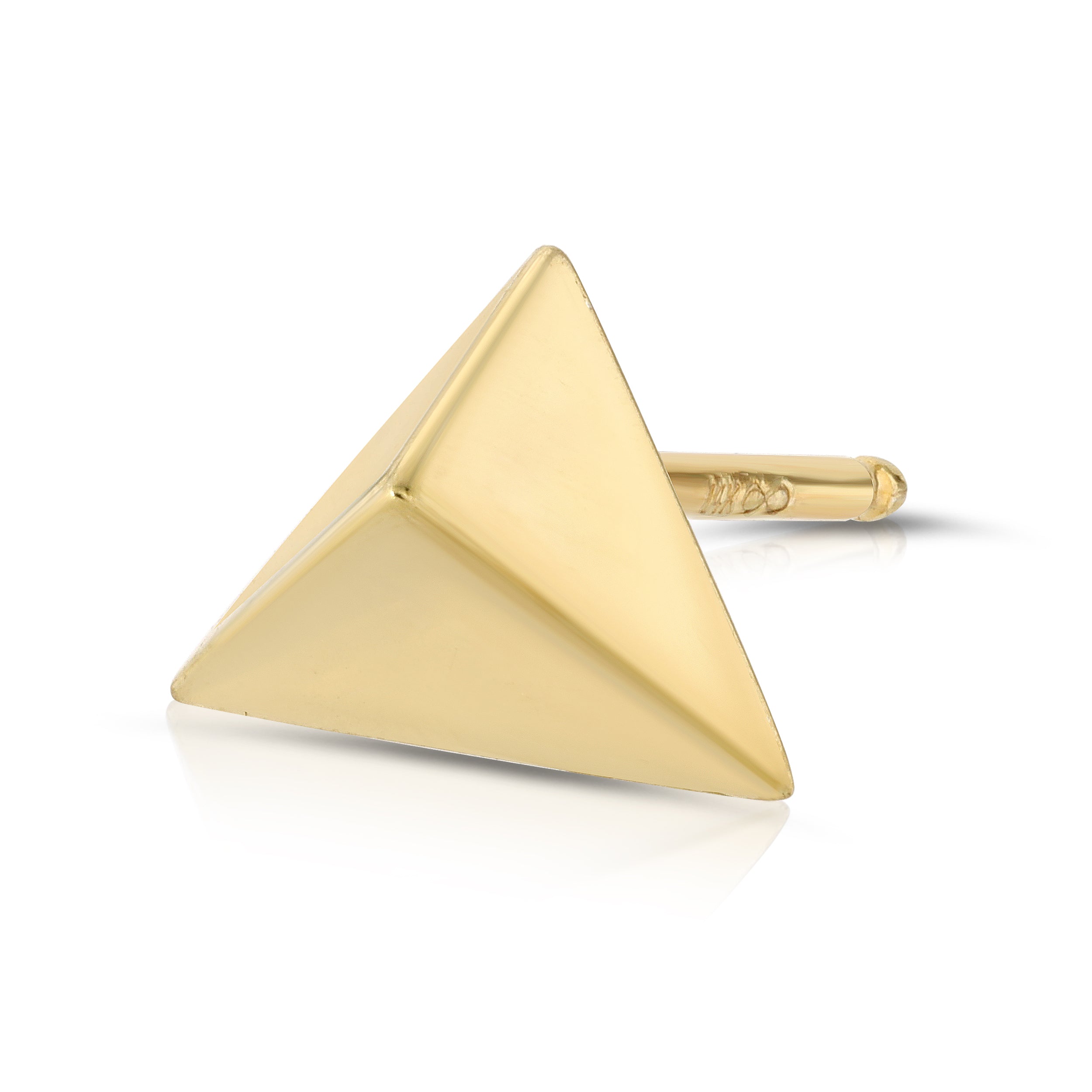 Trilogy Studs Stud Earrings MAE + LANG 14k Gold Single Yellow Gold