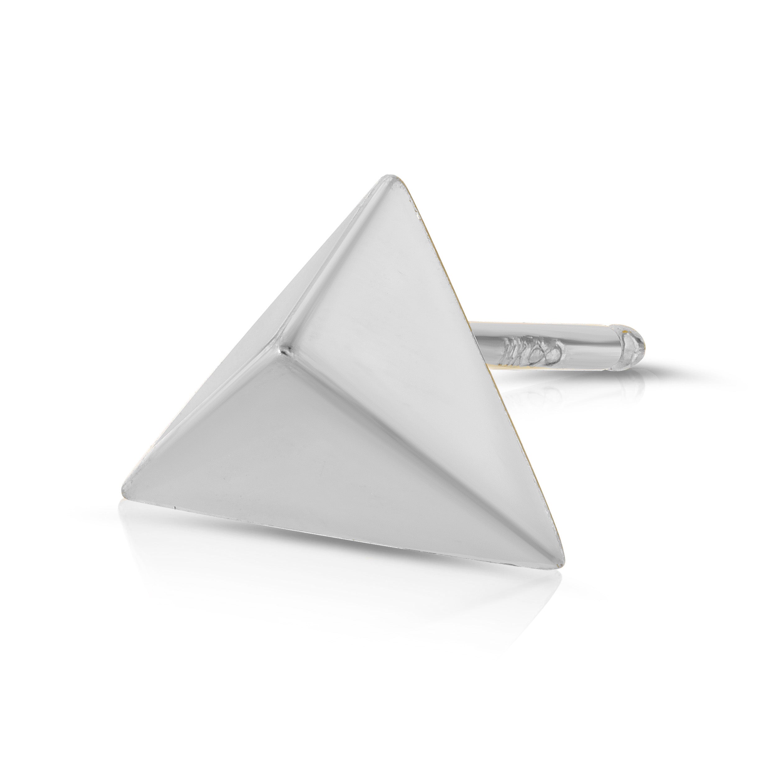 Trilogy Studs Stud Earrings MAE + LANG 14k Gold Single White Gold