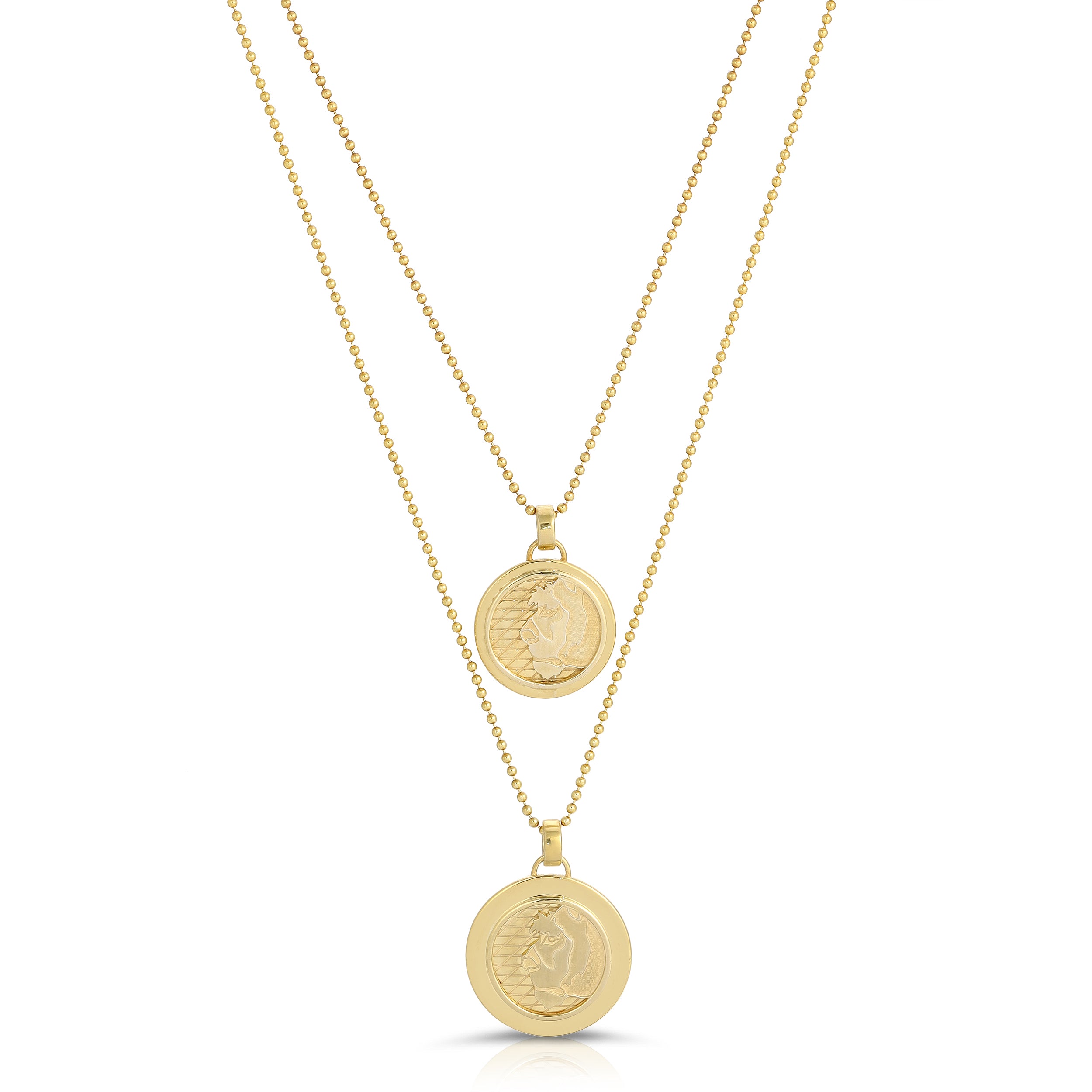 Lioness Coin Necklace, Large Pendant Necklace MAE + LANG