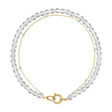 Clear Quartz and Topaz Strand Choker Choker Necklace MAE + LANG 14k Gold