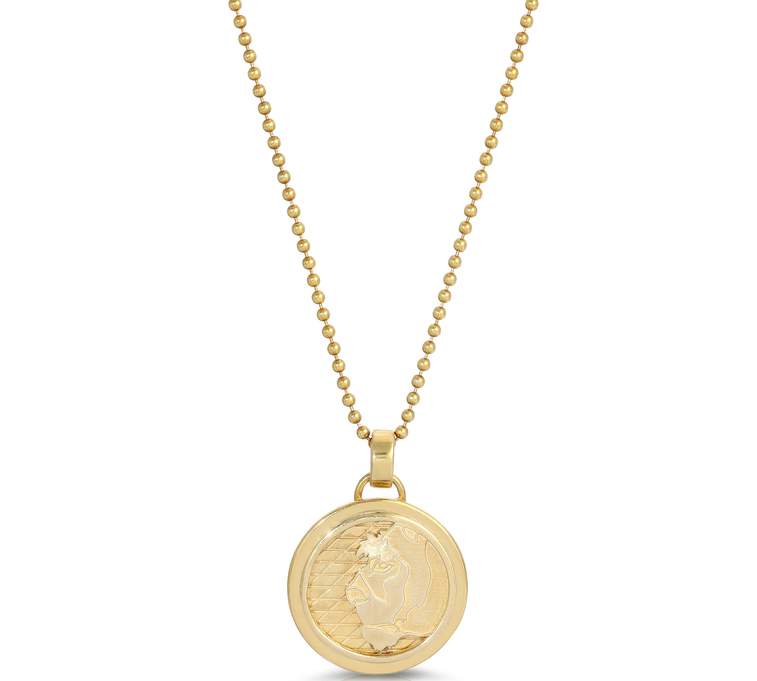 Lioness Coin Necklace, Medium Pendant Necklace MAE + LANG 16 inch