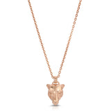 Lioness Charm Necklace, Sterling Silver Pendant Necklace MAE + LANG 16 inch Rolo Chain Rose gold