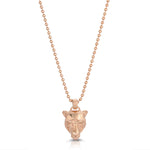 Lioness Charm Necklace, Sterling Silver Pendant Necklace MAE + LANG 16 inch Ball Chain Rose gold