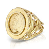 Lioness Coin Statement Ring Statement Ring MAE + LANG 14k Gold Yellow Gold 6