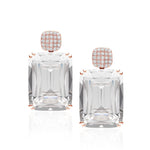 Pave Top Drop Earrings Drop Earrings Goshwara Rock Crystal RG