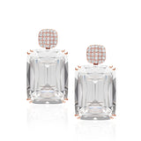 Pave Top Drop Earrings Drop Earrings Goshwara Rock Crystal RG