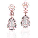 Teardrop Cage Earrings with Diamonds Drop Earrings Goshwara