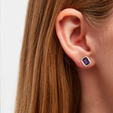 Emerald-Cut Stud Earrings Studs Goshwara