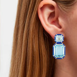 Double Drop Inlay Earrings Statement Earrings Goshwara