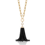 Tassle Pendant Necklace with Diamond Cap Pendant Necklace Goshwara