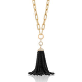 Tassle Pendant Necklace with Diamond Cap Pendant Necklace Goshwara