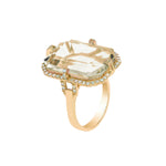 Emerald-Cut Ring Cocktail Ring Goshwara Yellow Gold