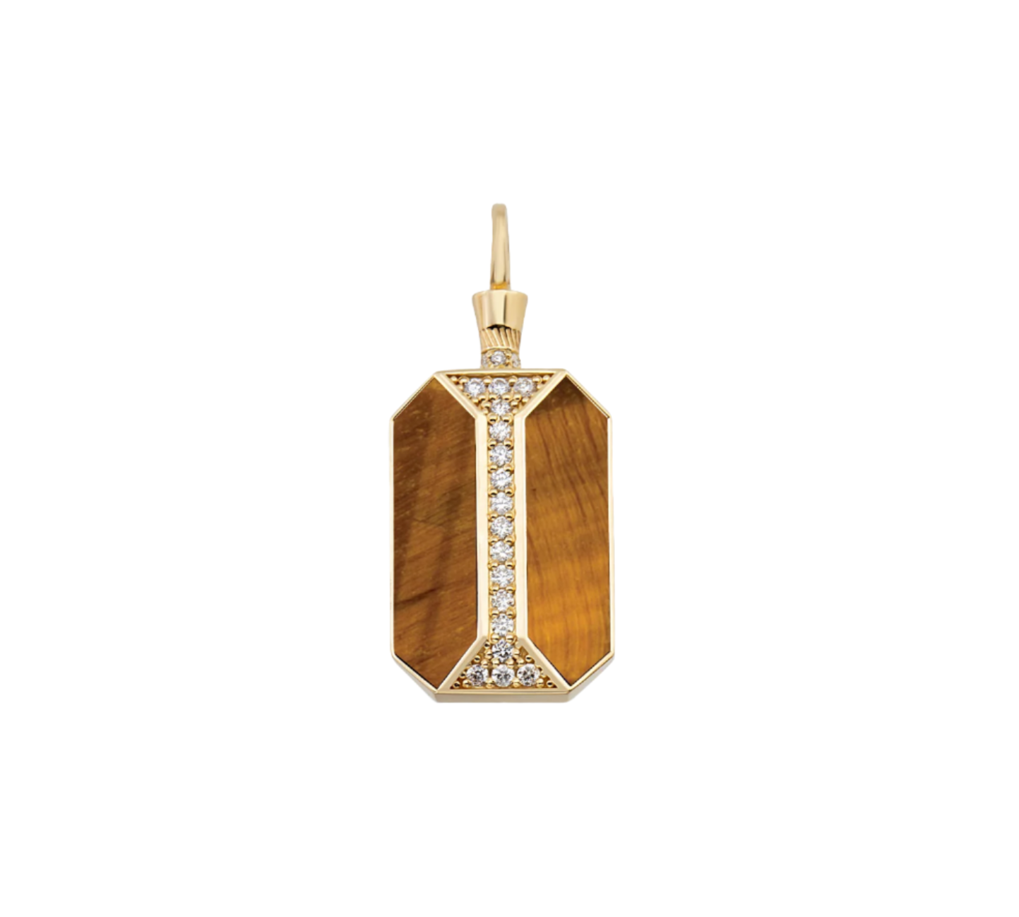 Tiger Eye Pillar Pendant Pendant RITA Fine Jewelry