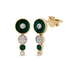 Deep Space Earrings Drop Earrings RITA Fine Jewelry Malachite Pair
