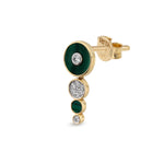 Deep Space Earrings Drop Earrings RITA Fine Jewelry Malachite Single