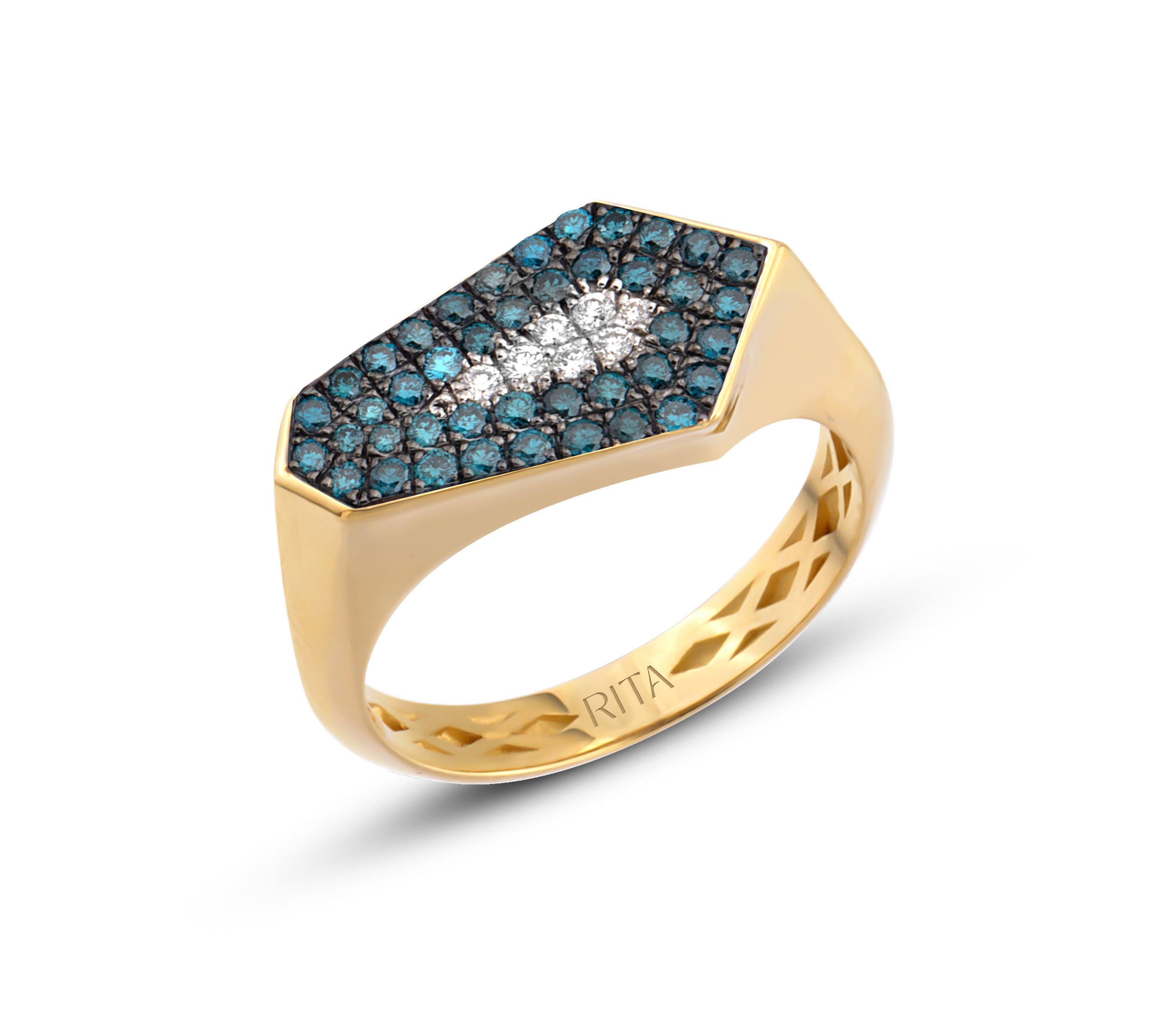 Nova Ring Ring RITA Fine Jewelry Blue Diamond 7