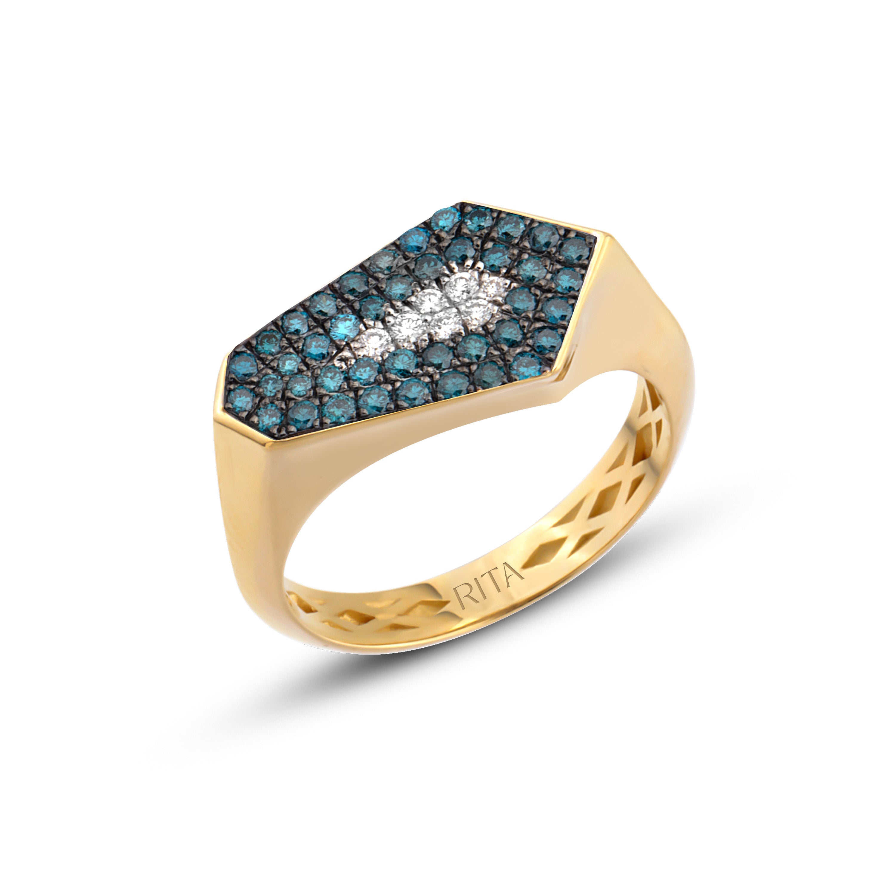 Nova Ring Ring RITA Fine Jewelry Blue Diamond 7