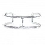 Diamond T-Cuff, Small Cuff Bracelet Karma El-Khalil White Gold  